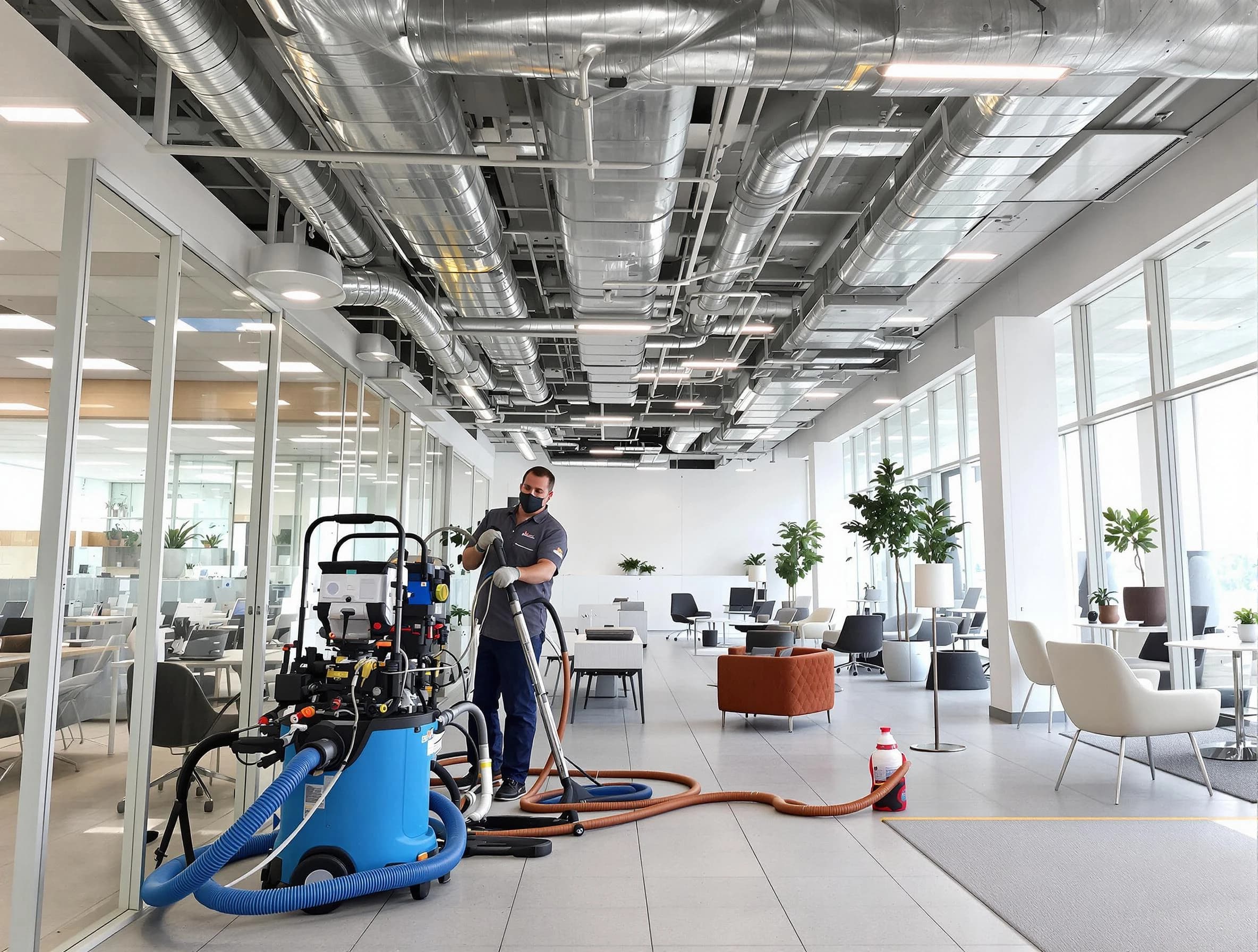 Ken Caryl Air Duct Cleaning team conducting comprehensive commercial duct cleaning at a business location in Ken Caryl