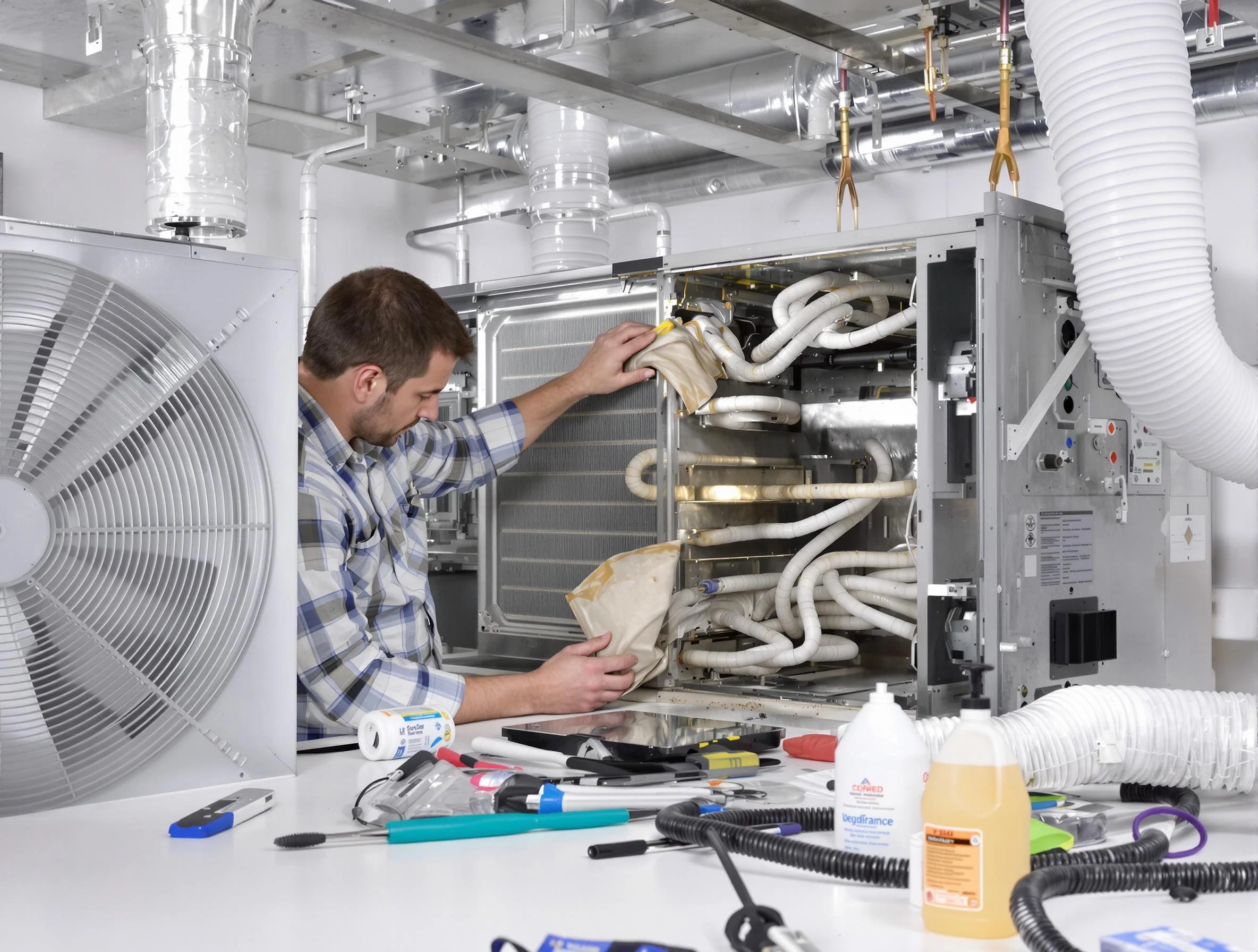 Ken Caryl Air Duct Cleaning specialist performing precision AC coil cleaning in Ken Caryl